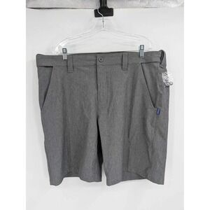 Huk Shorts Mens Stretch Gray Performance Hybrid Shorts 2XL NWT